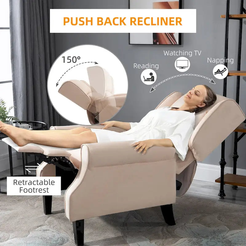 Fauteuil inclinable massant chauffant avec chauffage lombaire et télécommande