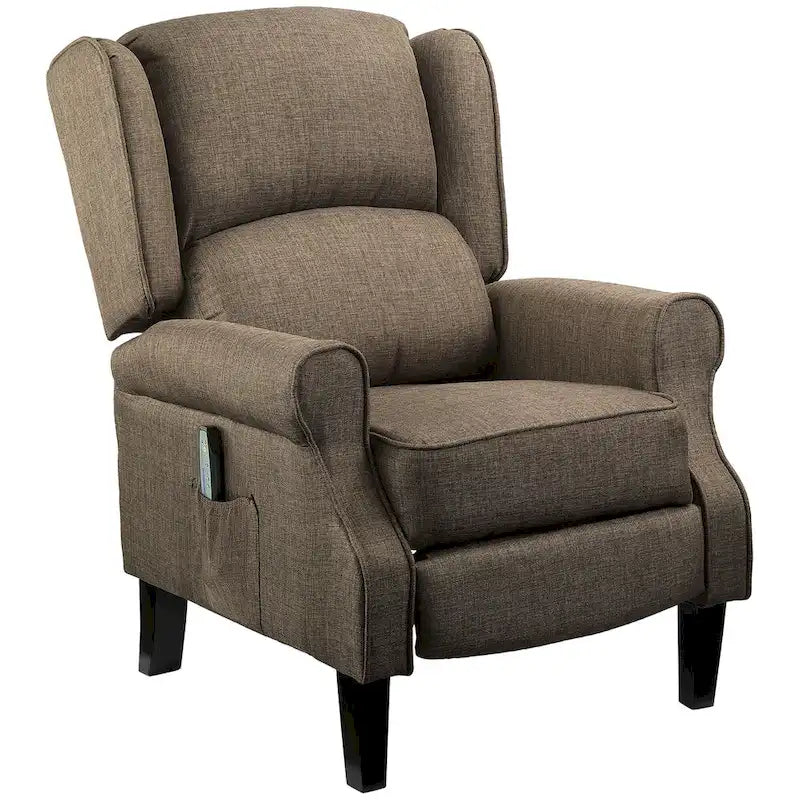 Fauteuil inclinable massant chauffant avec chauffage lombaire et télécommande