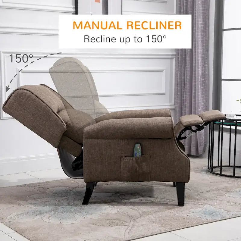 Fauteuil inclinable massant chauffant avec chauffage lombaire et télécommande