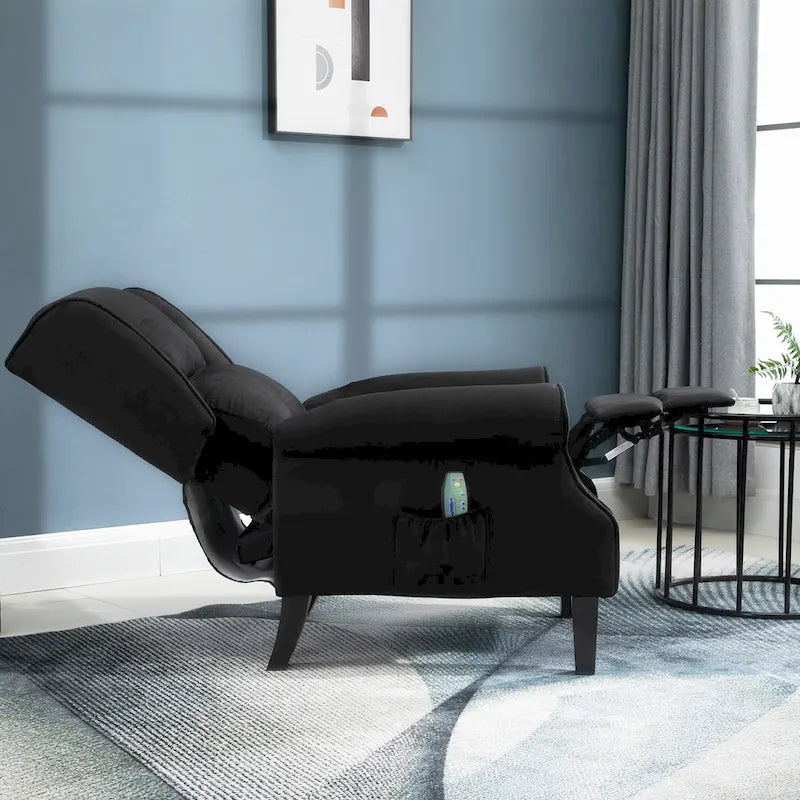 Fauteuil inclinable massant chauffant avec chauffage lombaire et télécommande