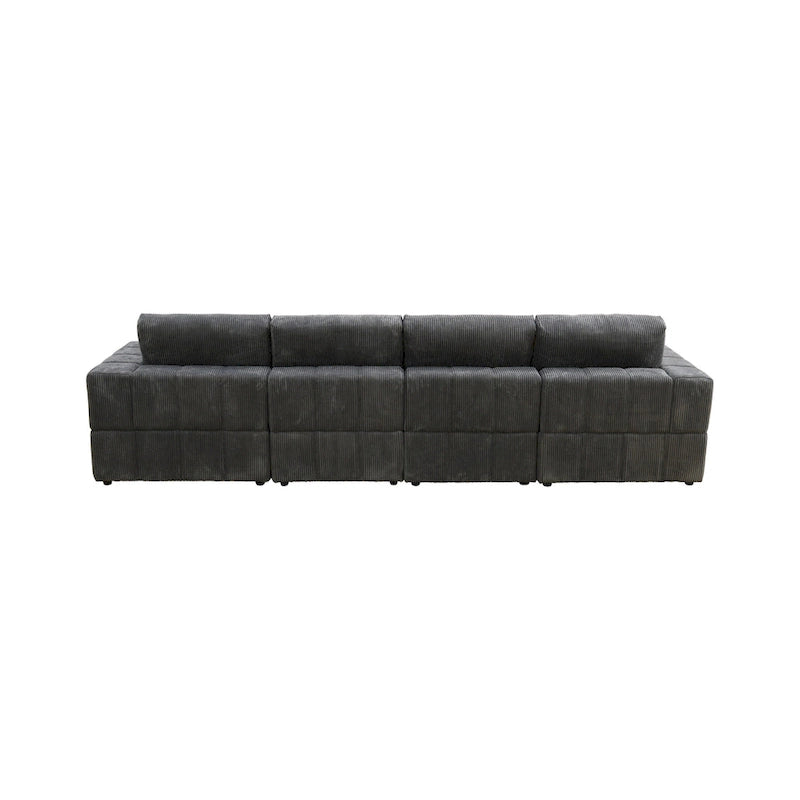 132W 6 - Piece U-Shaped Corduroy Modular Sectional Sofa Couch