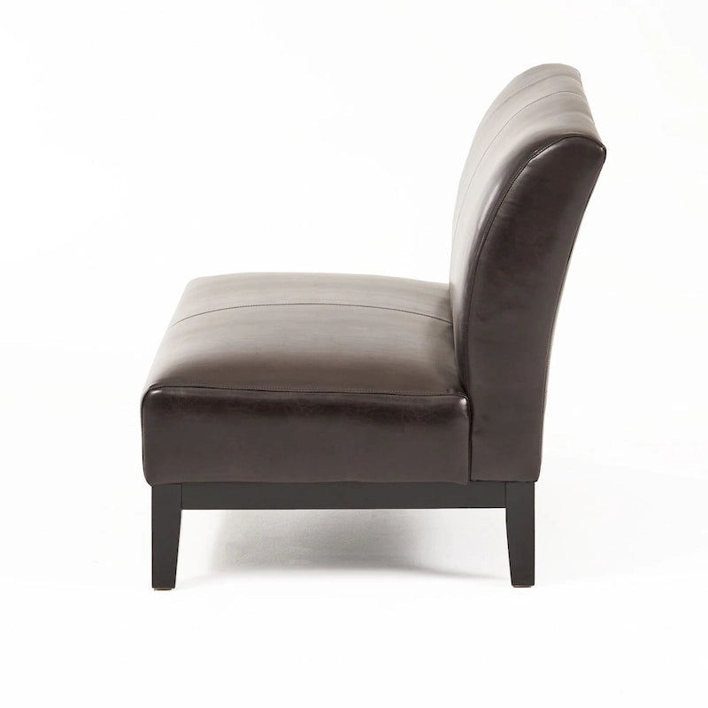 Zweisitzer-Sofa aus braunem Kunstleder