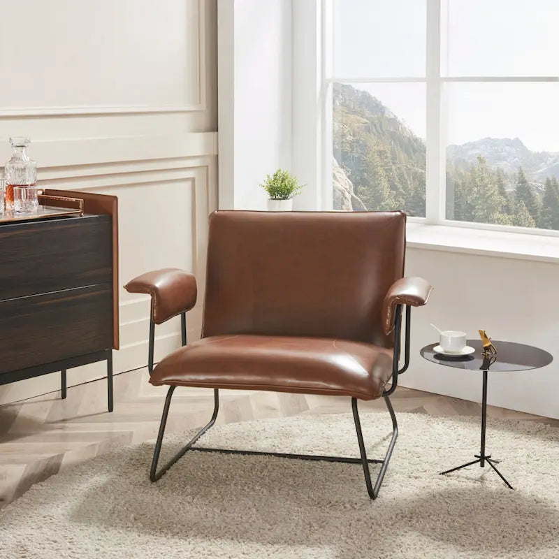 Fauteuil lounge en similicuir