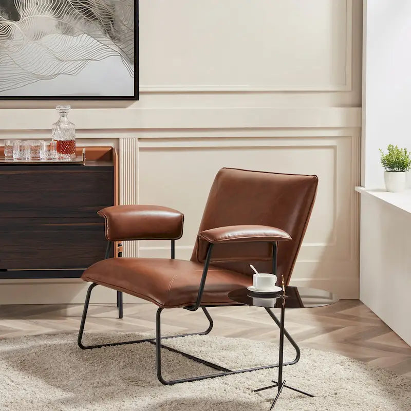 Bonded Leather Lounge Arm Chair