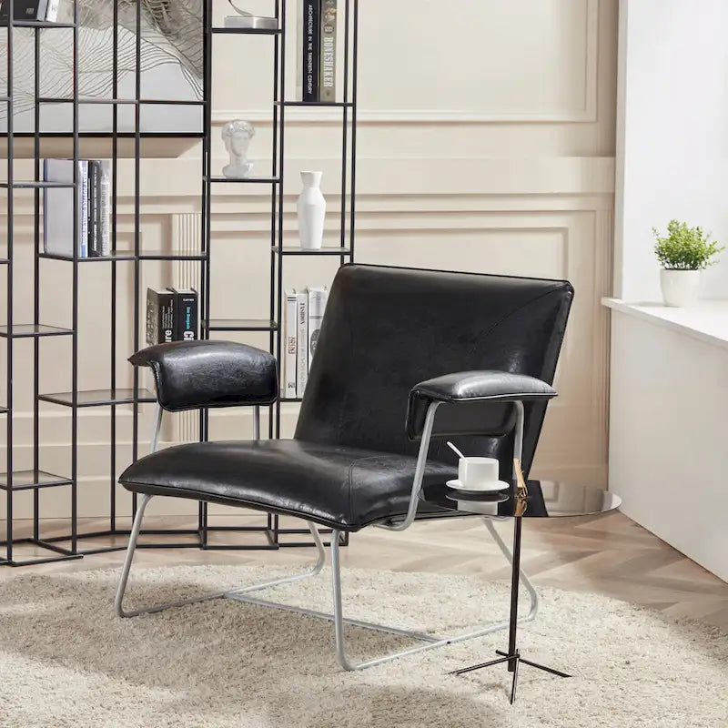 Fauteuil lounge en similicuir