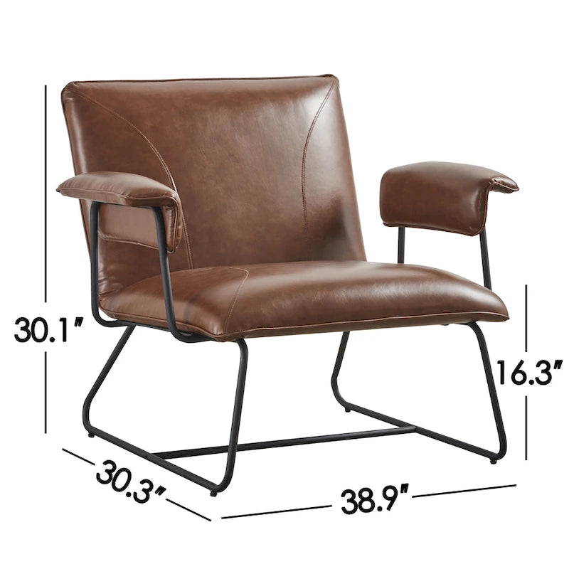 Fauteuil lounge en similicuir