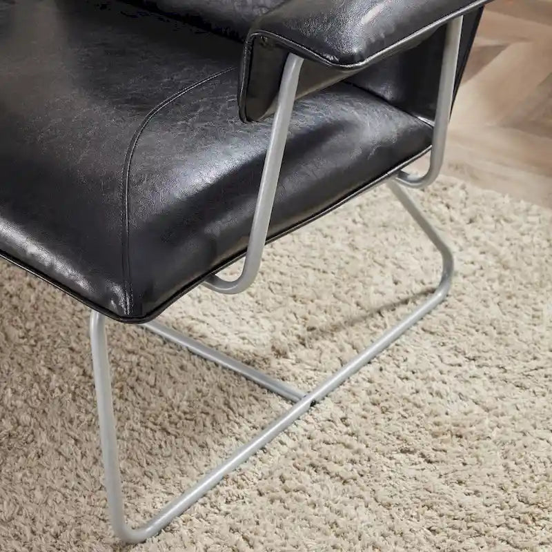 Fauteuil lounge en similicuir