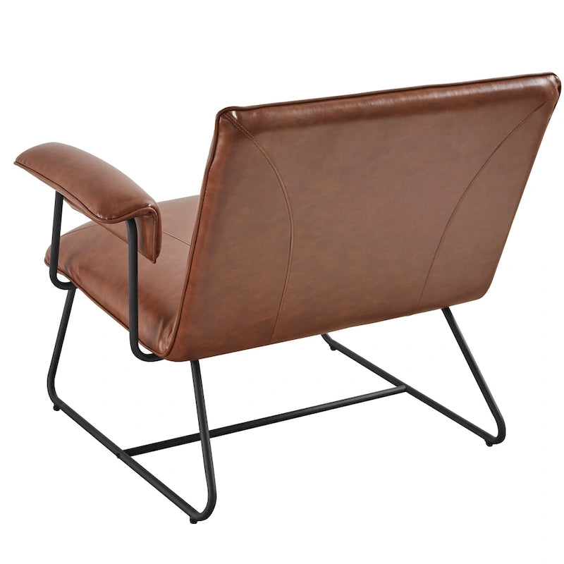 Fauteuil lounge en similicuir