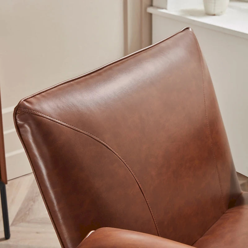 Fauteuil lounge en similicuir