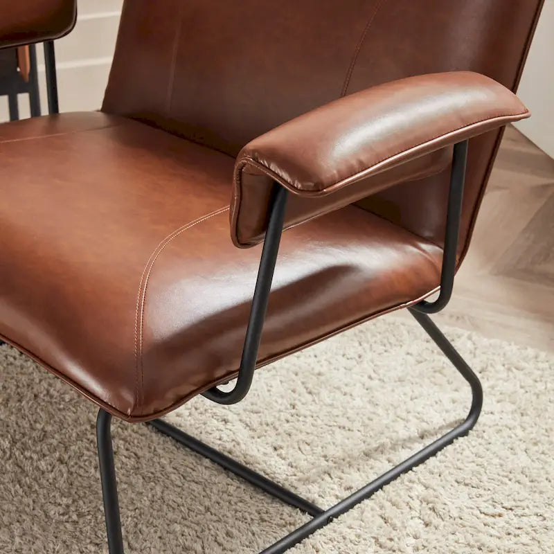 Fauteuil lounge en similicuir