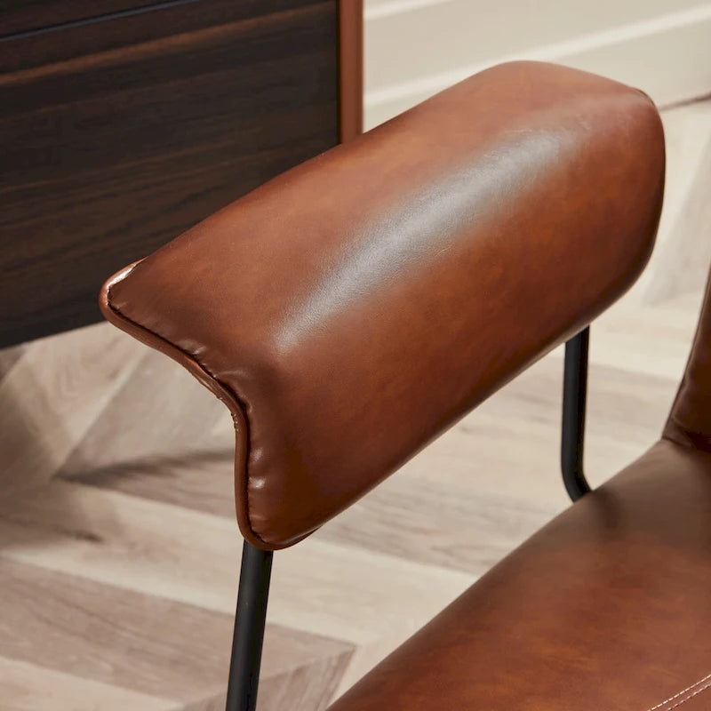 Fauteuil lounge en similicuir