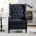 27 Wide Upholstered Manual Recliner, Wing Sofa Chair with Wood Legs