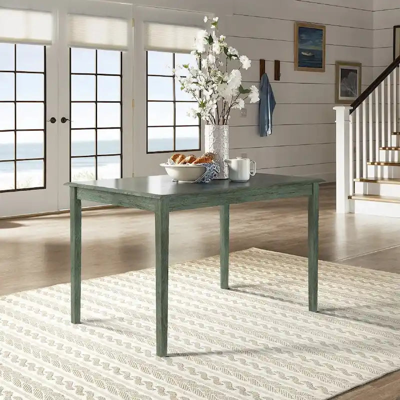 48-Inch Rectangular Antique Sage Green 5-Piece Dining Set