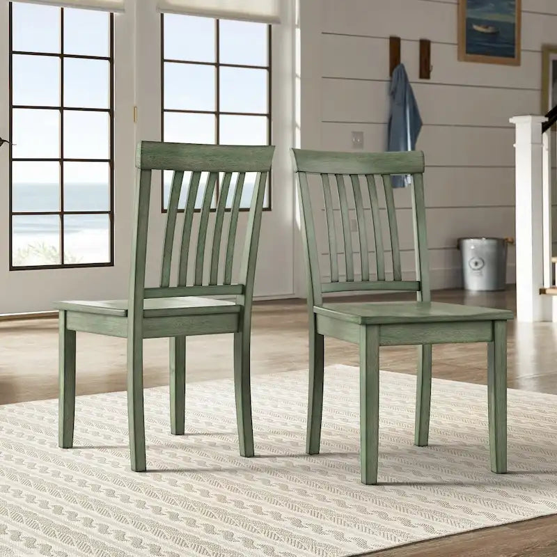 48-Inch Rectangular Antique Sage Green 5-Piece Dining Set