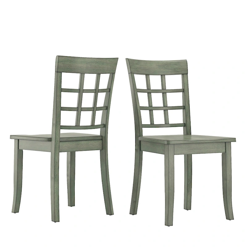 48-Inch Rectangular Antique Sage Green 5-Piece Dining Set