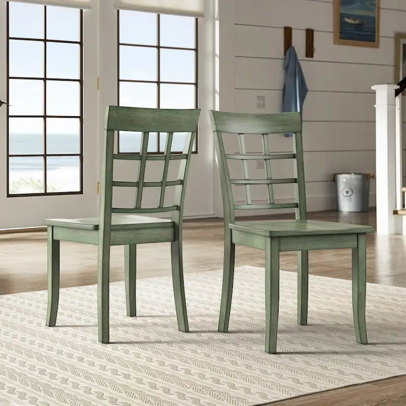 48-Inch Rectangular Antique Sage Green 5-Piece Dining Set