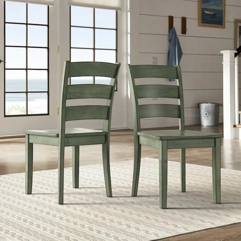 48-Inch Rectangular Antique Sage Green 5-Piece Dining Set