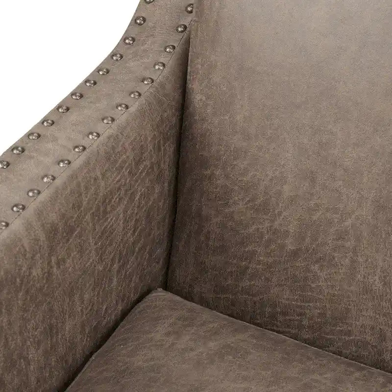 Fauteuil d’appoint moderne rembourré avec pieds en bois pour salon