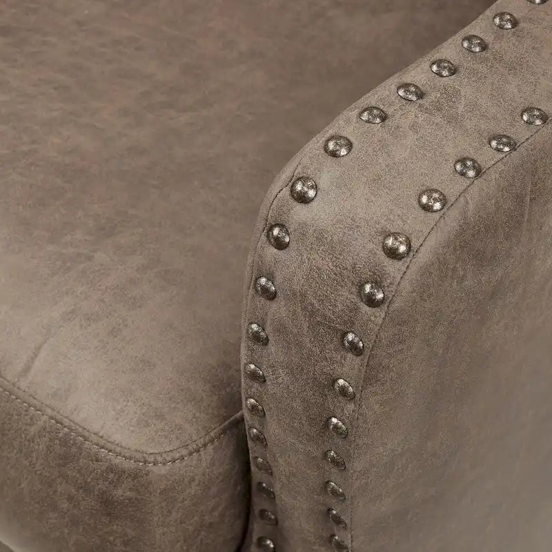 Fauteuil d’appoint moderne rembourré avec pieds en bois pour salon