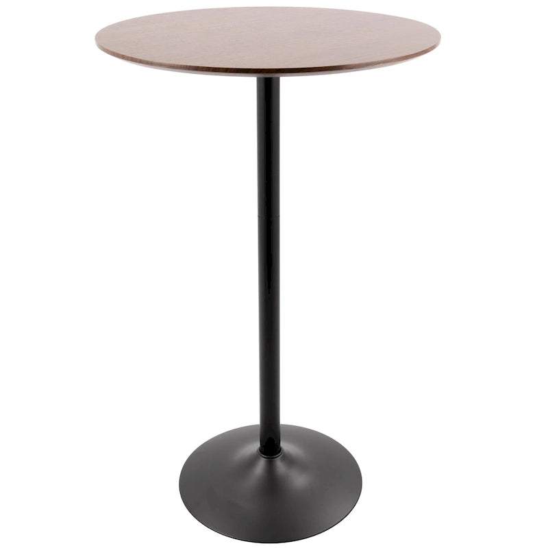 Stone Adjustable Dining, Counter, or Bar Table in Metal and Wood