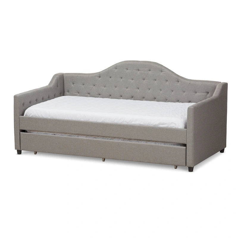 Contemporary Fabric Daybed with Trundle