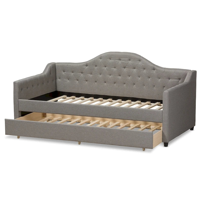 Contemporary Fabric Daybed with Trundle