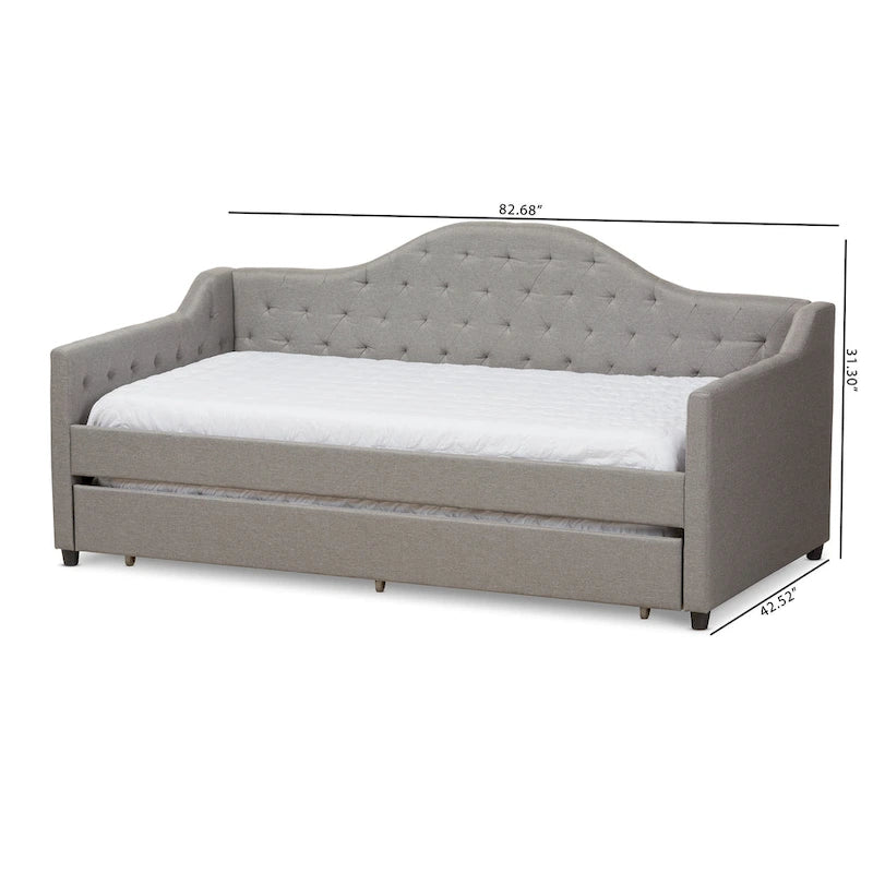 Contemporary Fabric Daybed with Trundle