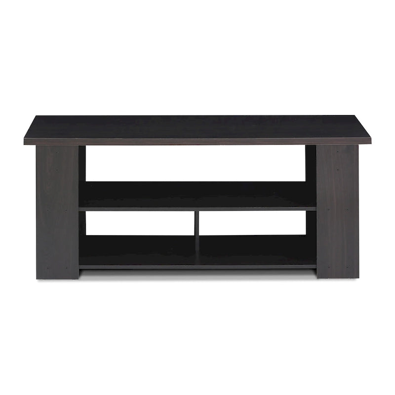 Espresso Media Cabinet with Open Shelves — TV Stand for 42–60 Inch Screens