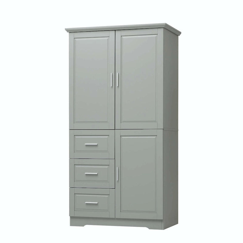 Bathroom Storage Cabinet with Drawers and Adjustable Shelf