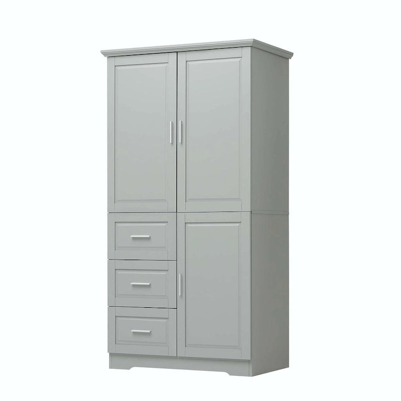 Bathroom Storage Cabinet with Drawers and Adjustable Shelf