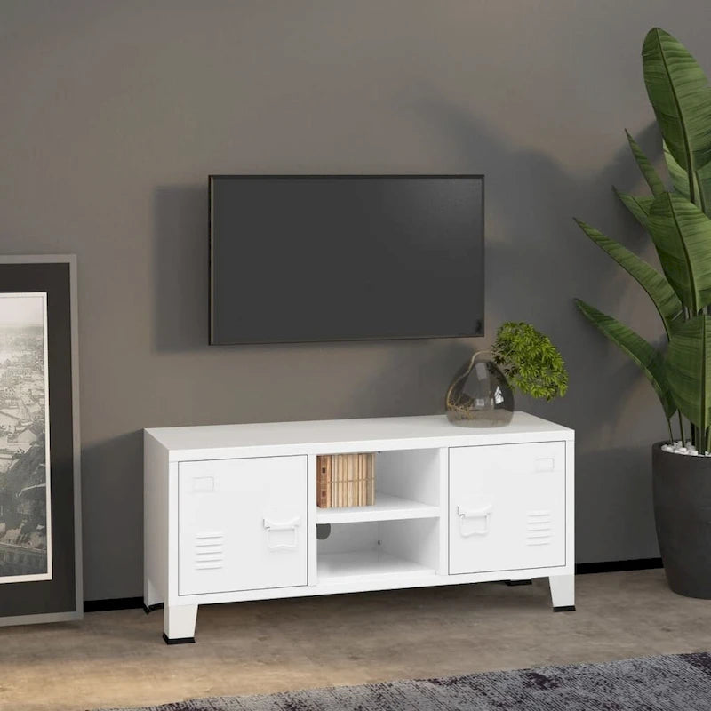 TV Stand TV Console Sideboard TV Unit Home Media Unit Cupboard Metal - 41.3 x 13.8 x 16.5