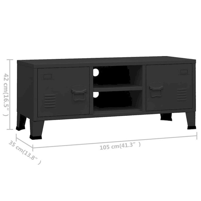 TV Stand TV Console Sideboard TV Unit Home Media Unit Cupboard Metal - 41.3 x 13.8 x 16.5