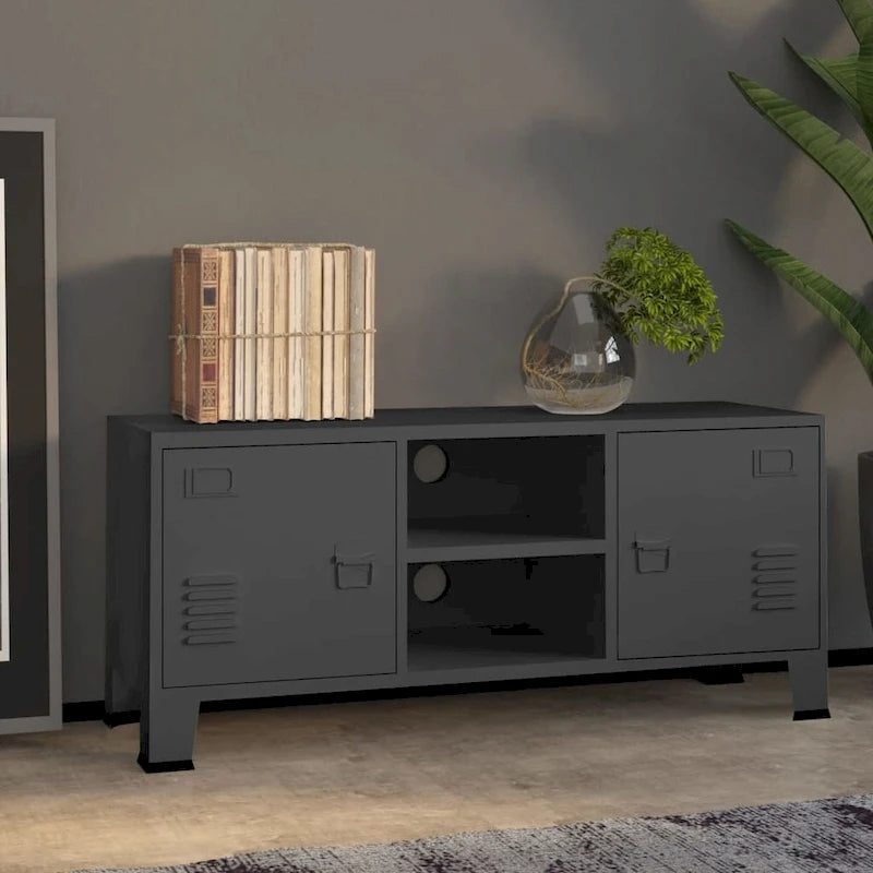TV Stand TV Console Sideboard TV Unit Home Media Unit Cupboard Metal - 41.3 x 13.8 x 16.5