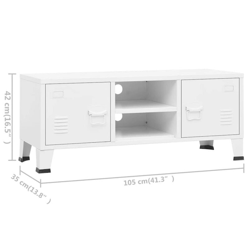 TV Stand TV Console Sideboard TV Unit Home Media Unit Cupboard Metal - 41.3 x 13.8 x 16.5