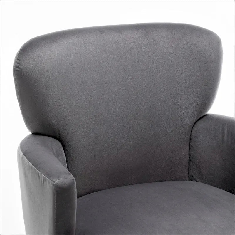 Stylish Velvet Armchair with Gold Metal Legs Comfortable Accent Chair