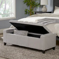 Tufted Upholstered Storage Bench with Lift-Top Lid for Bedroom or Entryway