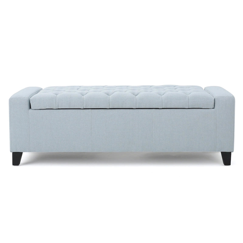 Tufted Upholstered Storage Bench with Lift-Top Lid for Bedroom or Entryway