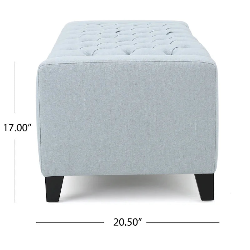 Tufted Upholstered Storage Bench with Lift-Top Lid for Bedroom or Entryway