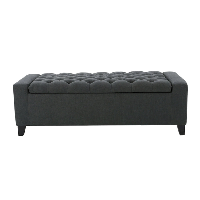 Tufted Upholstered Storage Bench with Lift-Top Lid for Bedroom or Entryway