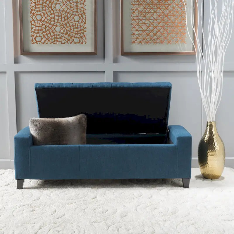 Tufted Upholstered Storage Bench with Lift-Top Lid for Bedroom or Entryway