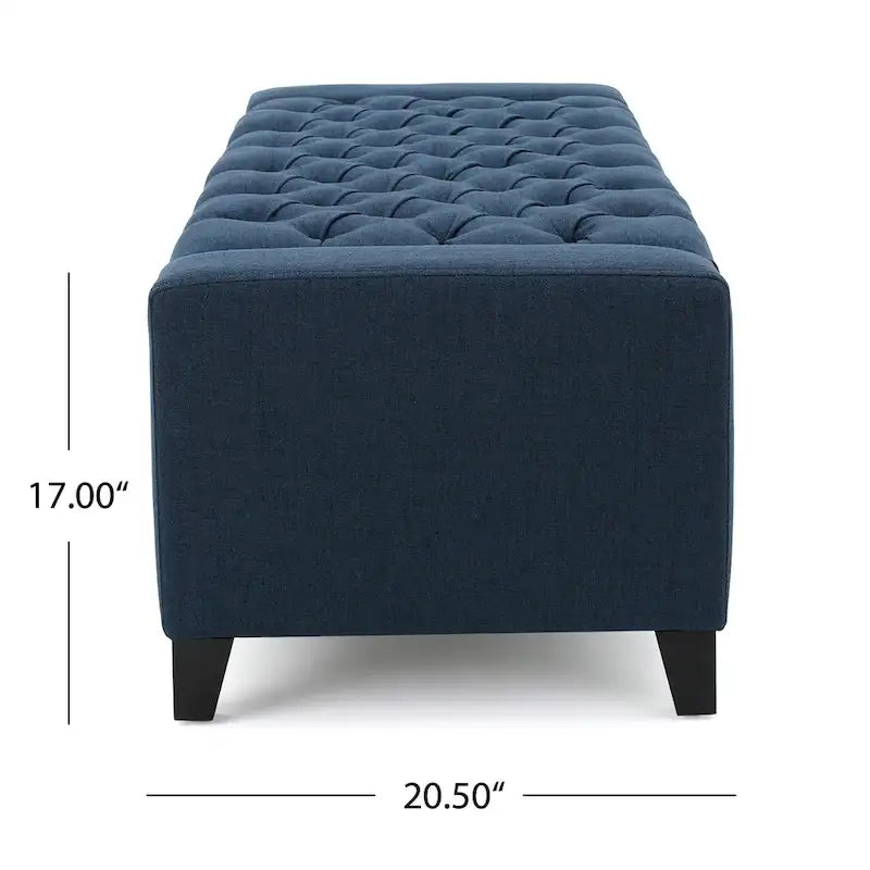 Tufted Upholstered Storage Bench with Lift-Top Lid for Bedroom or Entryway