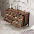 Wood Dresser with 7 Drawers, Wooden Storage Closet for Bedroom, Solid Clothes Cabinet