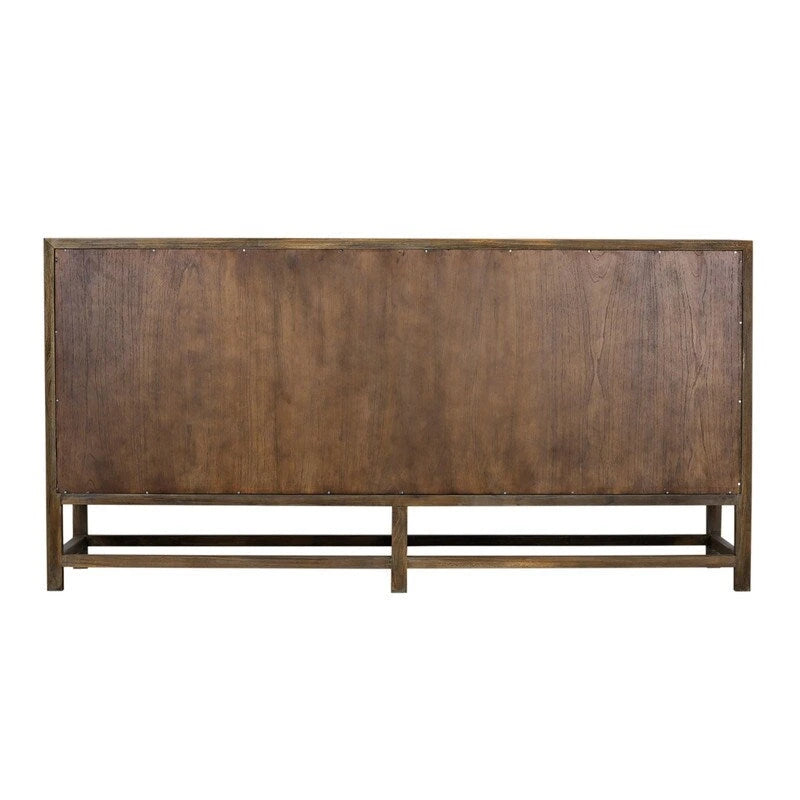 4-Door Large Storage Cabinet with Adjustable Shelves for Living Room or Hallway