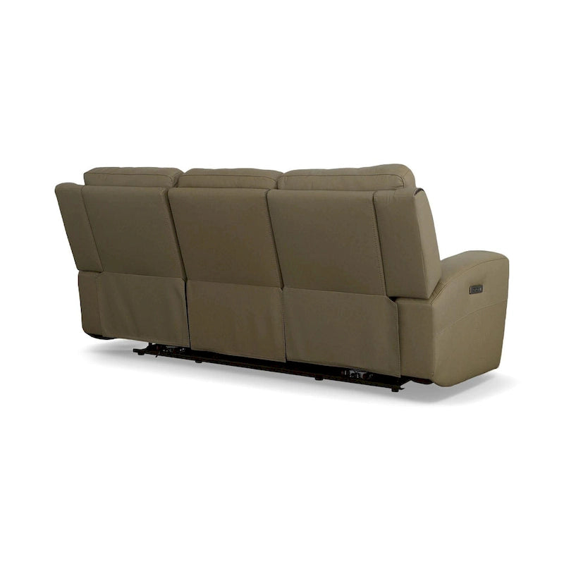 Top Grain Leather Power Reclining Sofa with Power Headrests