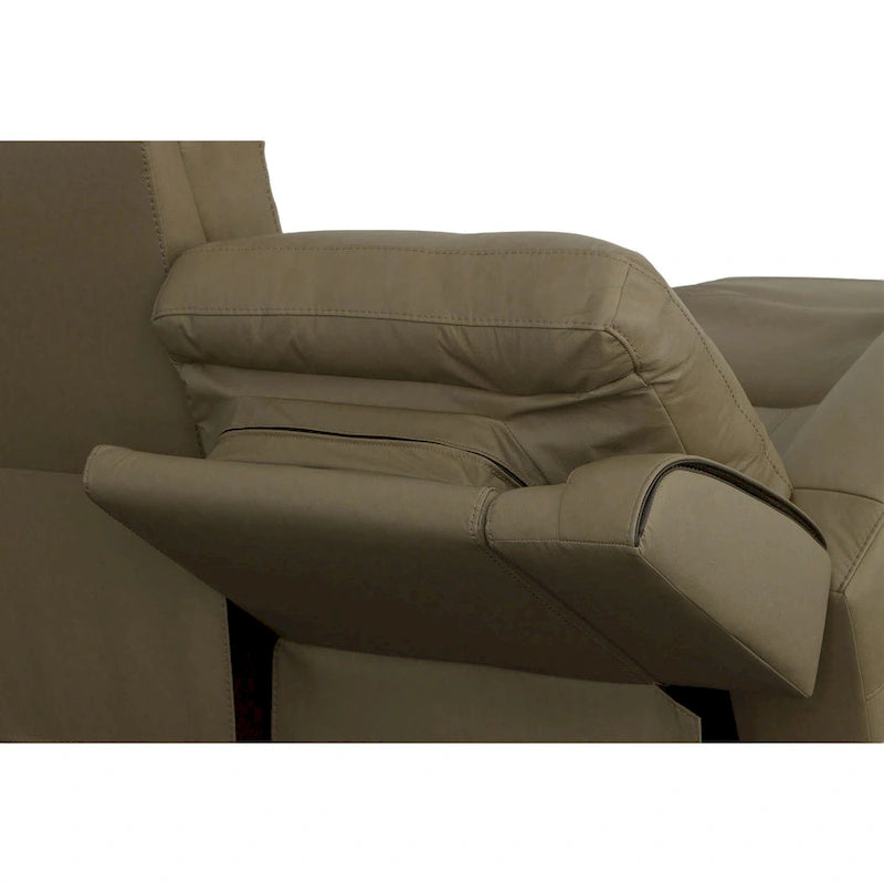 Top Grain Leather Power Reclining Sofa with Power Headrests