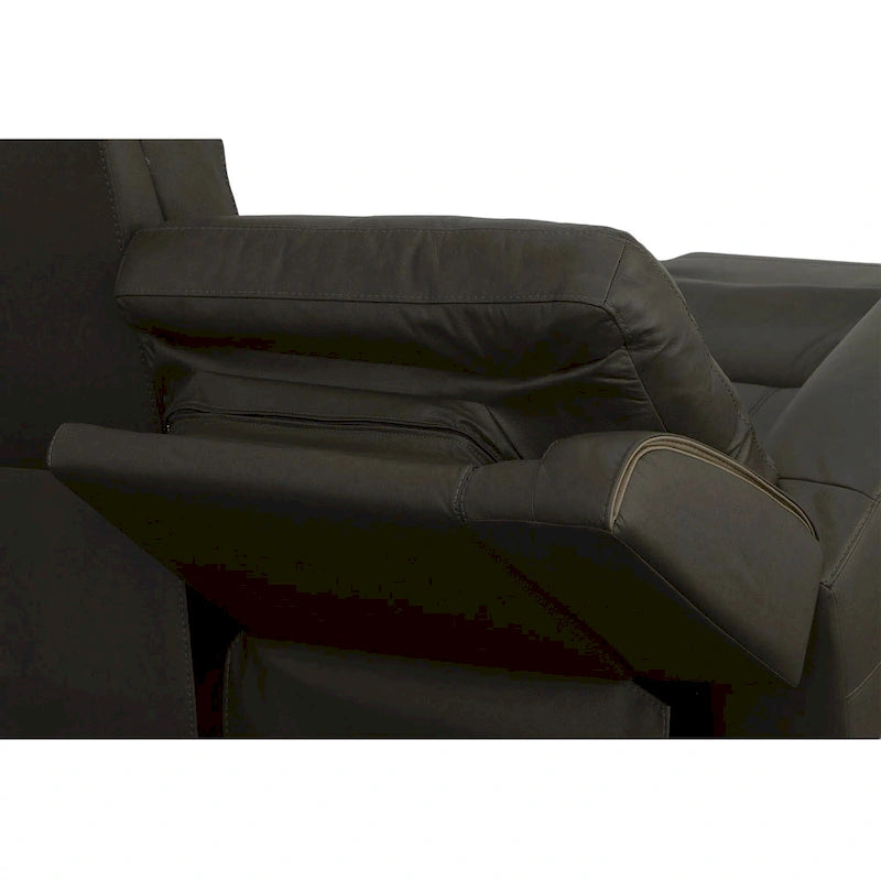 Top Grain Leather Power Reclining Sofa with Power Headrests
