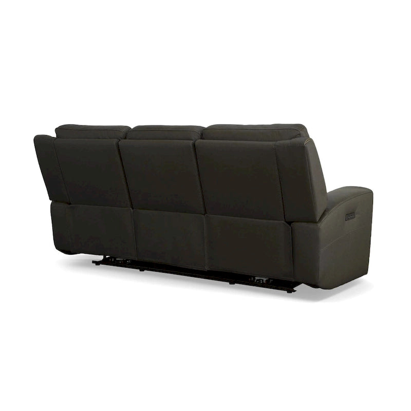Top Grain Leather Power Reclining Sofa with Power Headrests