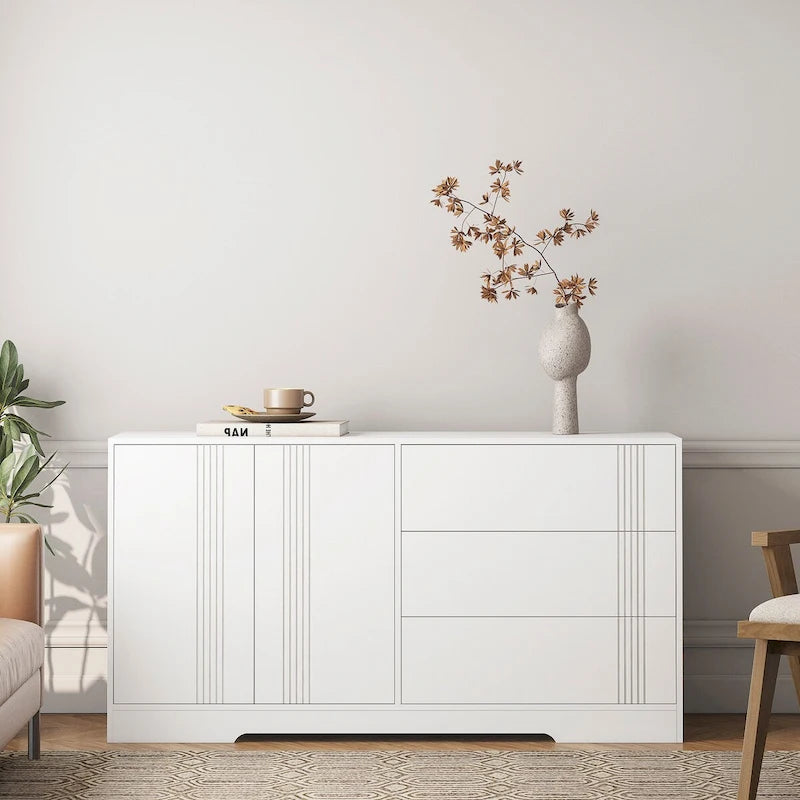 Sideboard Cabinet ,Kitchen Buffet Storage Cabinet with Drawer and Doors, Large Coffee Bar