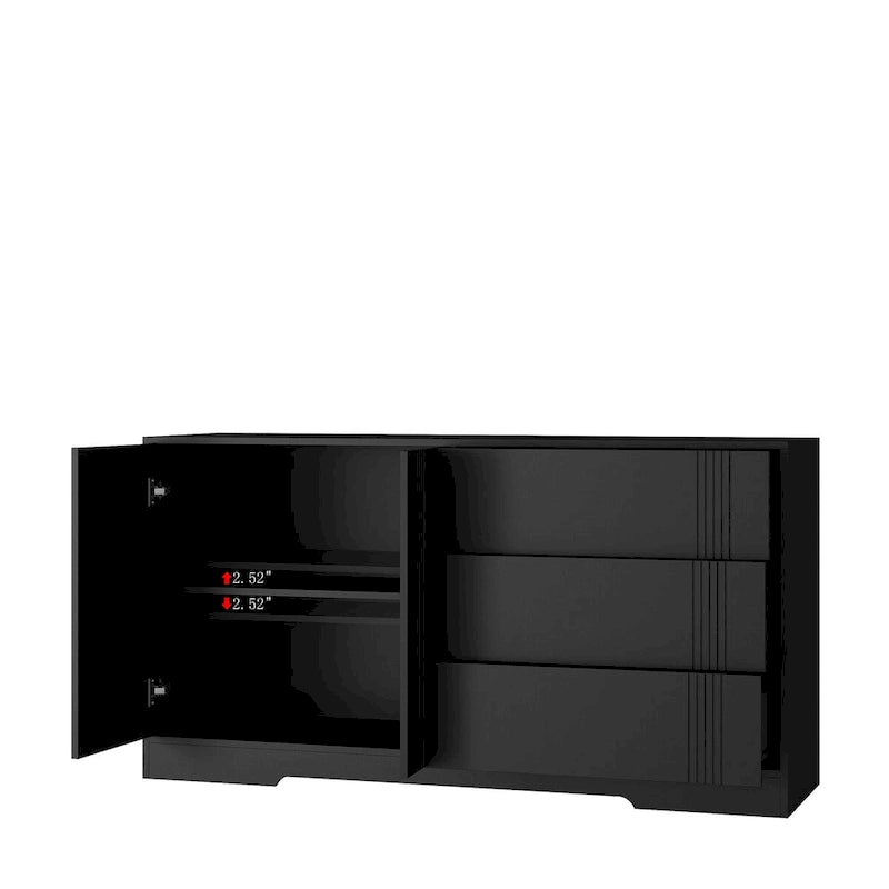 Sideboard Cabinet ,Kitchen Buffet Storage Cabinet with Drawer and Doors, Large Coffee Bar