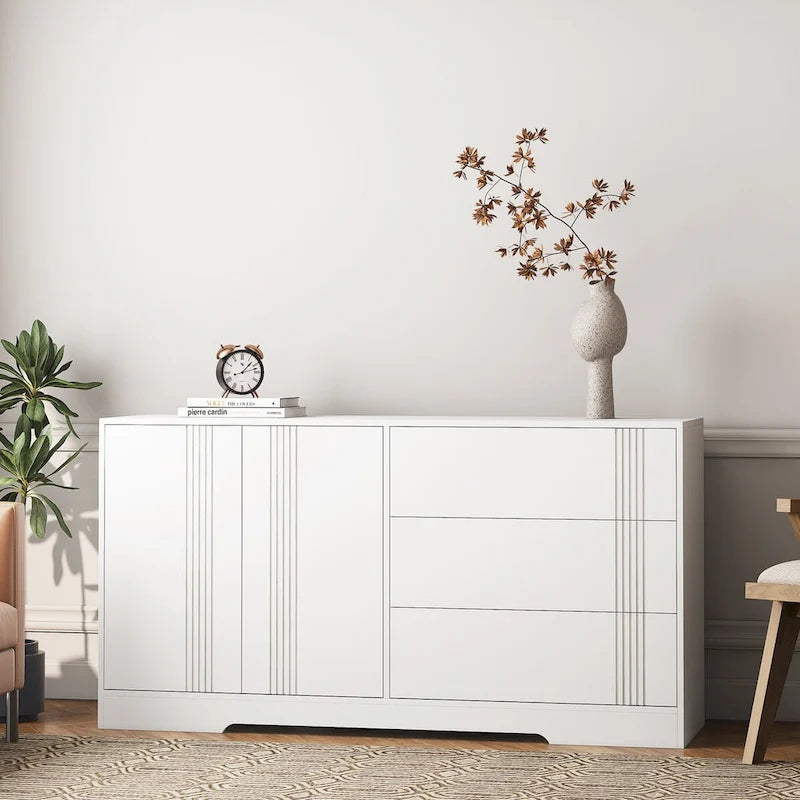Sideboard Cabinet ,Kitchen Buffet Storage Cabinet with Drawer and Doors, Large Coffee Bar